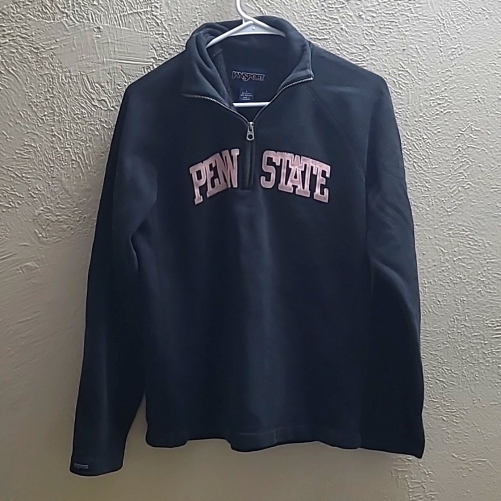 Pennstate Jansport Quarter Zip Up Black Pink Size Large